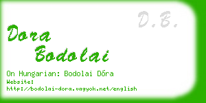 dora bodolai business card